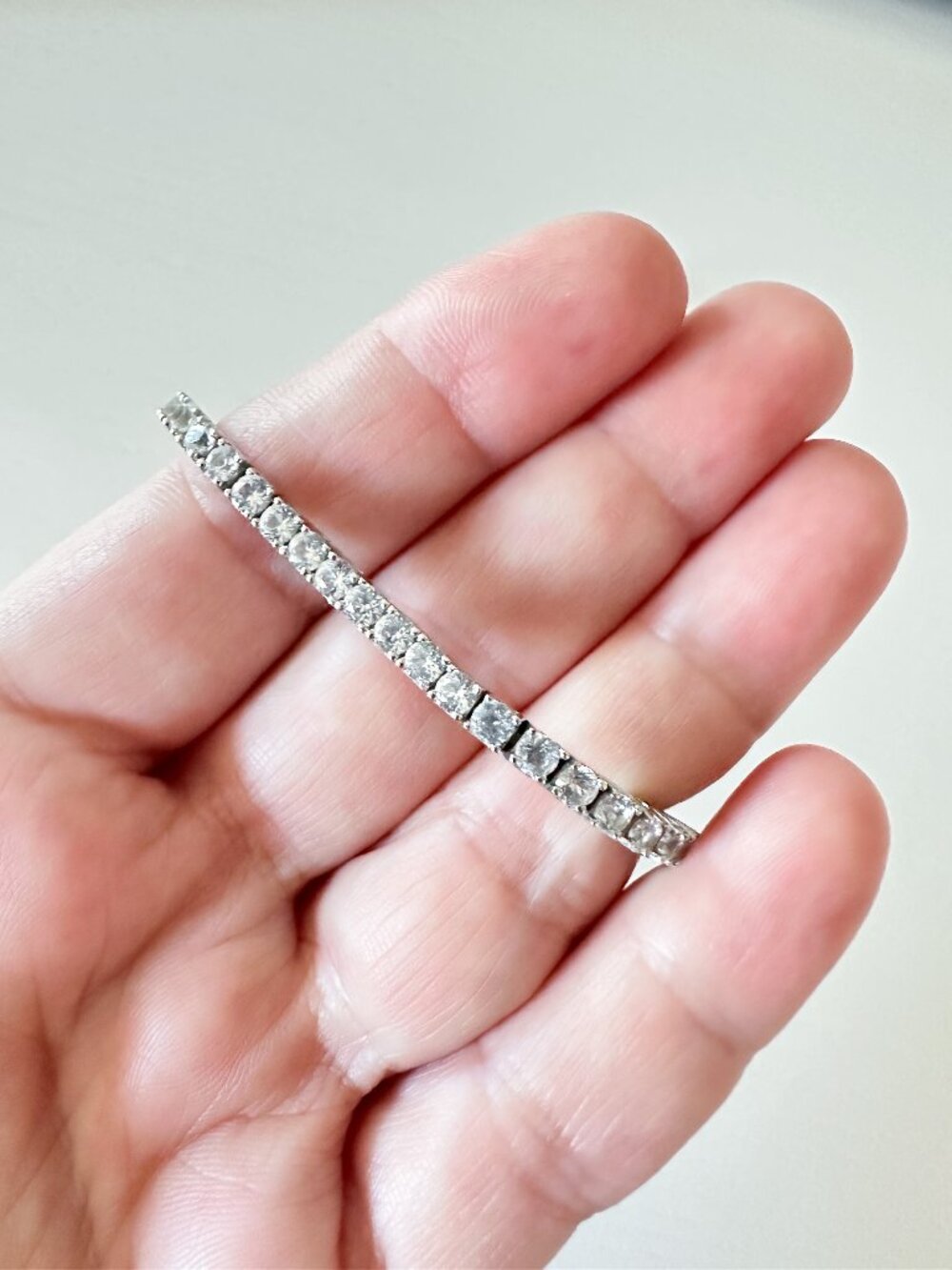 Dorsey KATE RIVIÈRE BRACELET IN 3MM LAB WHITE SAPPHIRE 7" - Like New - Picture 9 of 9